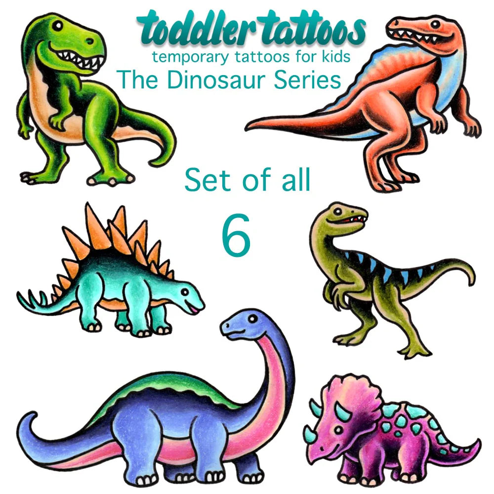 Toddler Tattoos Dinosaur Series