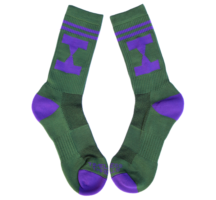 EHG Socks forest/purple