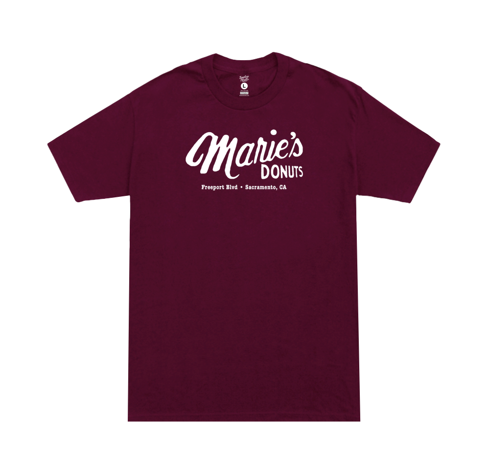 MARIE'S DONUTS Tee maroon