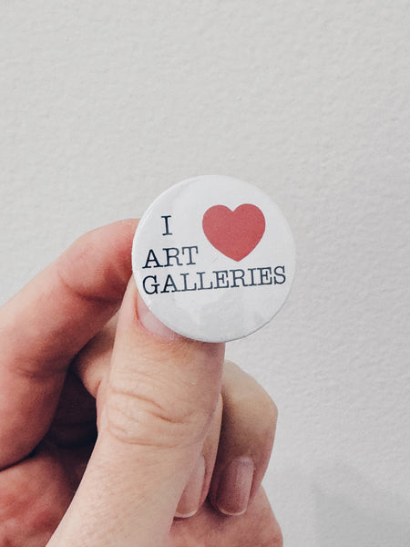 I Love Art Galleries Button