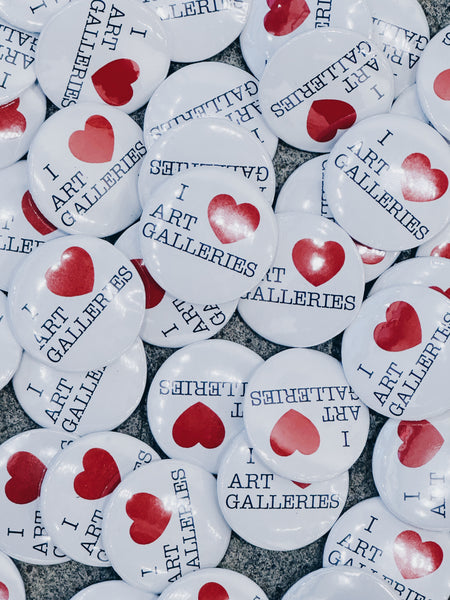 I Love Art Galleries Button