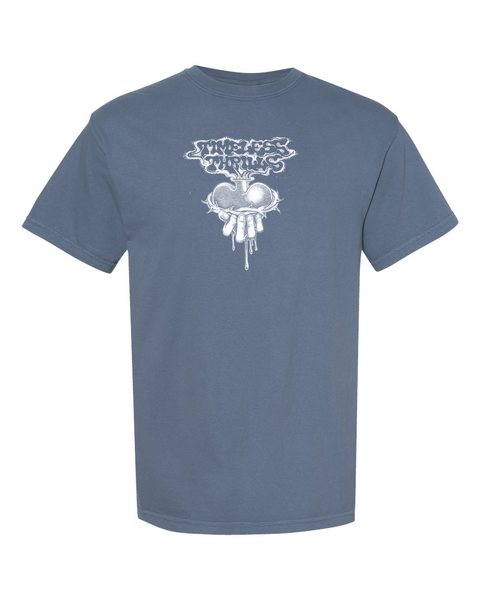 SACRED HEART Tee blue jean