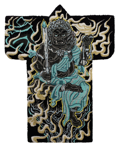 Grayscale Fudo Myoo Kimono