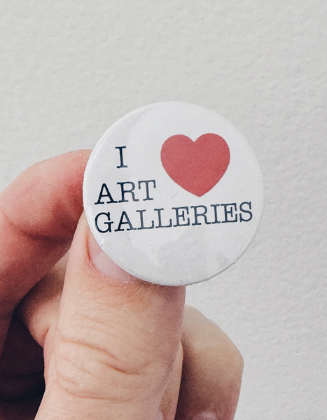 I Love Art Galleries Button