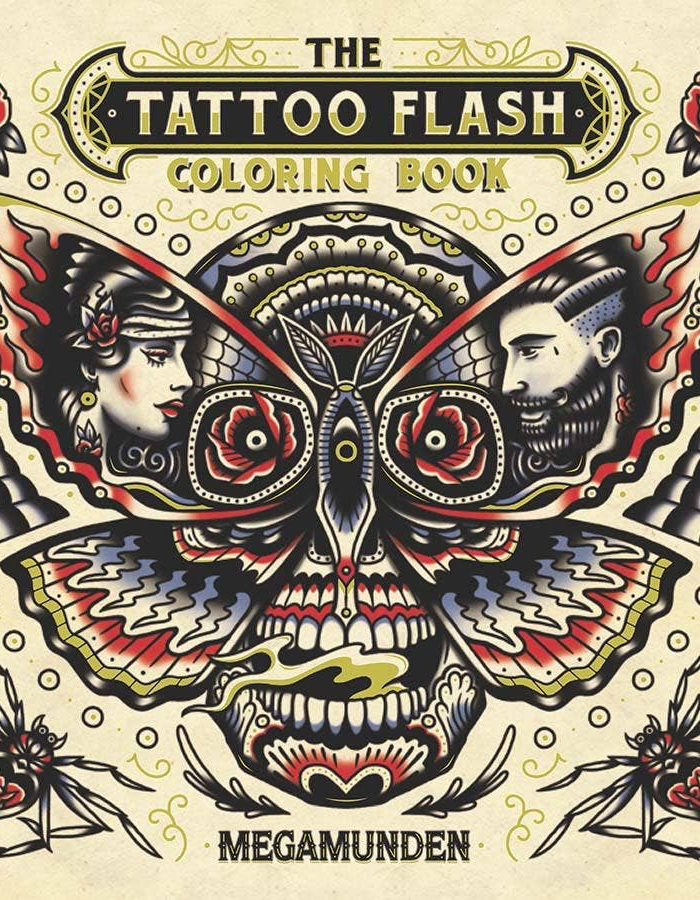 Megamunden - The Tattoo Flash Coloring Book