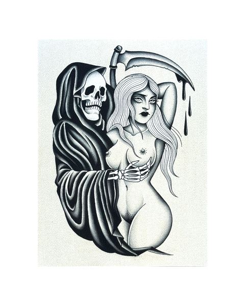 Reaper & Girl by Olivia Olivier