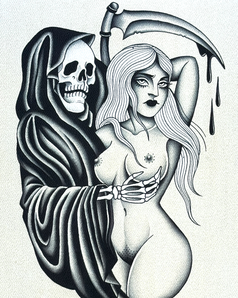 Reaper & Girl by Olivia Olivier