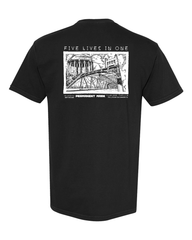 Five Lives In One Tee (black) + USB Package