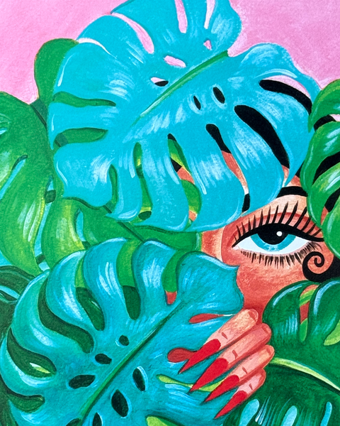 Girl & Plants by Rachie Rhatklor