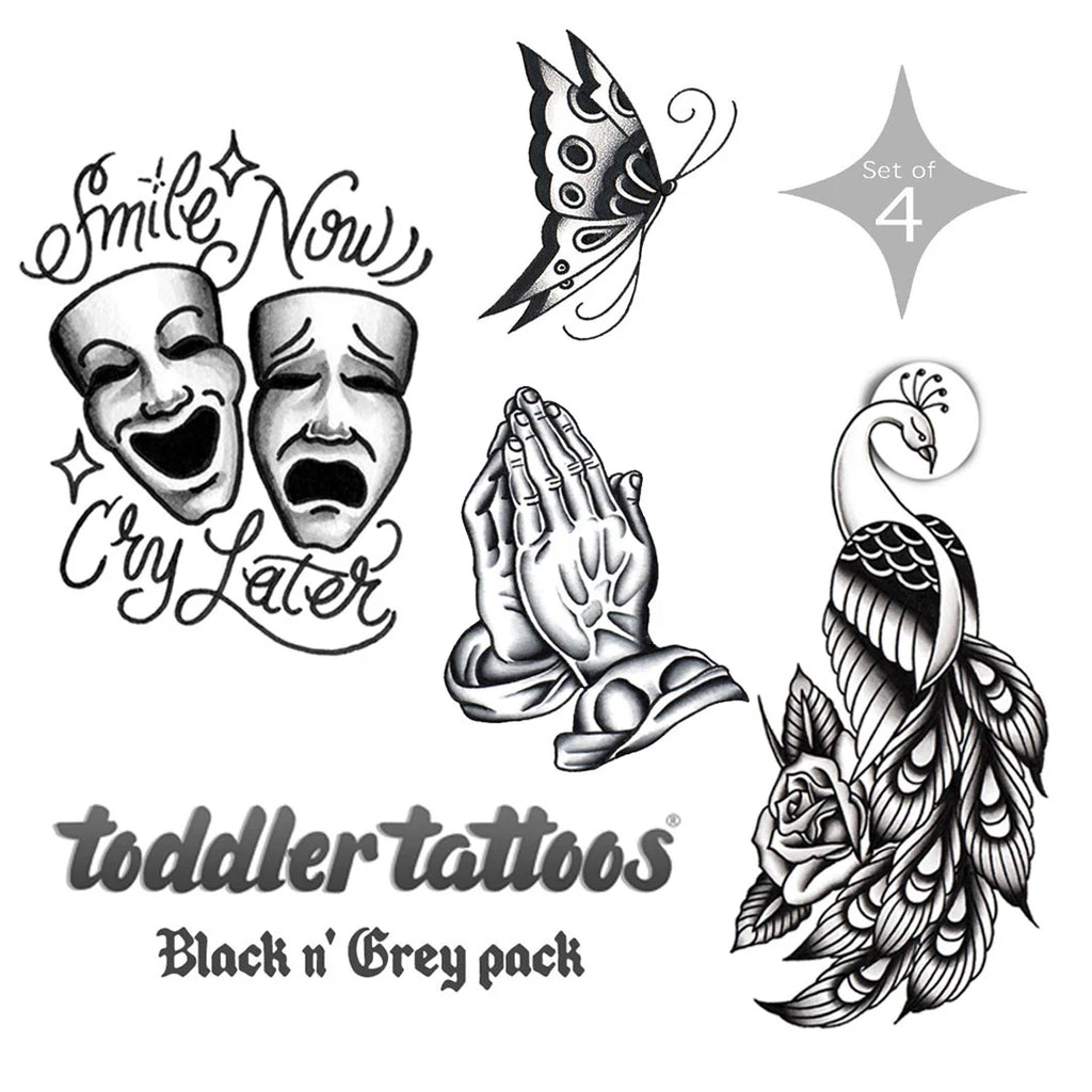 Toddler Tattoos Black & Grey