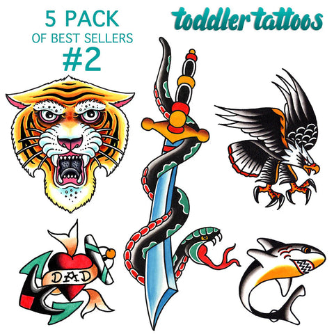 Toddler Tattoos Traditional Sheet 01