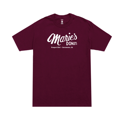 MARIE'S DONUTS Tee maroon